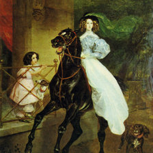 Схема вышивки «Всадница»