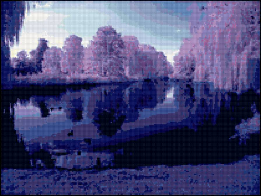 2 - лес, деревья, природа, озеро - предпросмотр