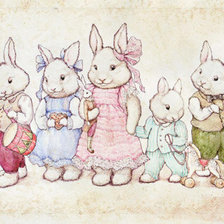 Схема вышивки «зайцы»