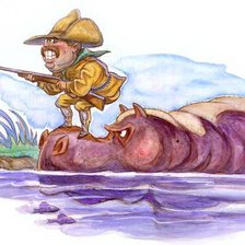 Схема вышивки «охотник»