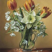 Схема вышивки «цветы в кувшине»