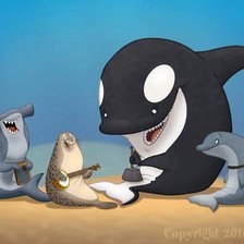 Схема вышивки «музыканты»