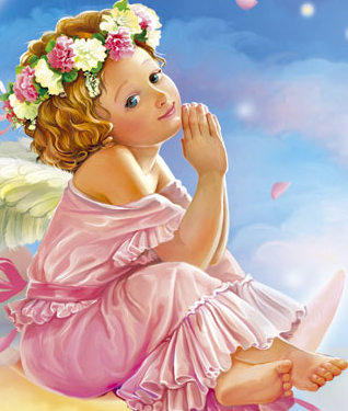 №9991 - ангел, картина, живопись, красавица, девочка, искусство - оригинал