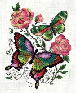 Бабочки и розы - полет, бабочки, весна, цветы, розы - оригинал