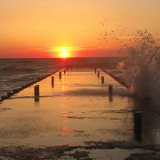 море, закат