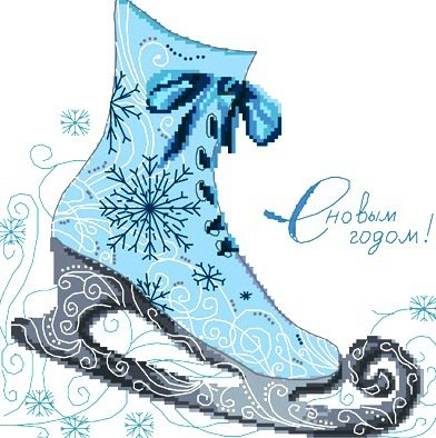 Новогоднее панно - коньки, узоры, снежинка, панно, зима, снежинки, новый год - оригинал
