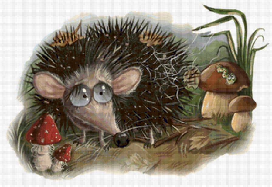 Серия "Сказка" - сказка, ежик, детство, грибы - предпросмотр