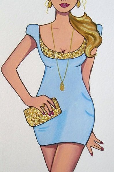 Гламурная дама - девушка, мода, красавица, женщина, модница, стиль - оригинал