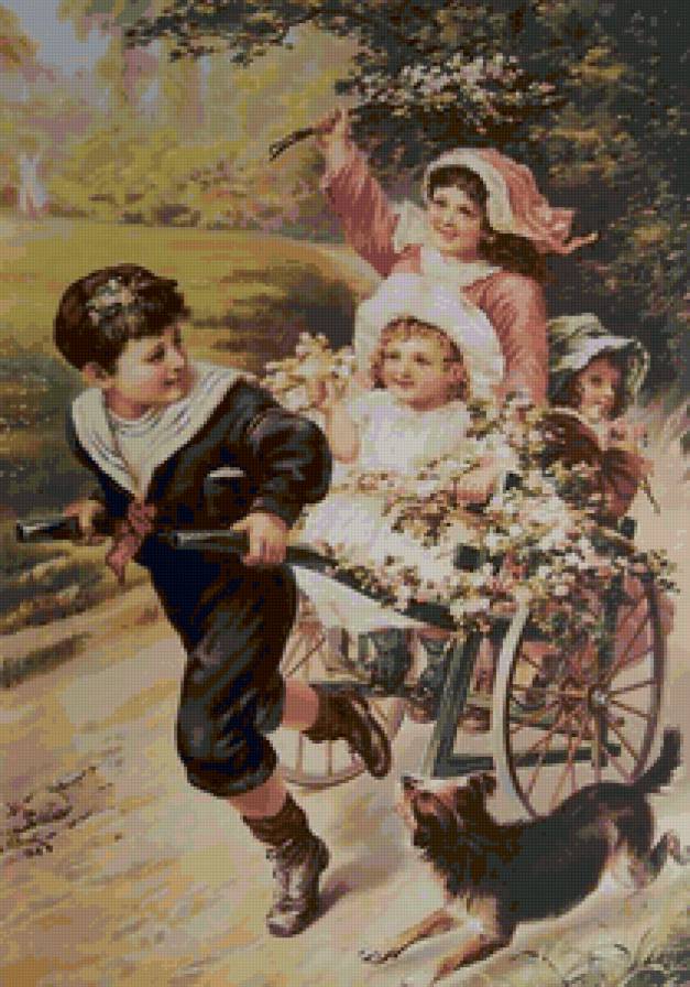 Серия "Очаровашки" - дети, мальчик, пейзаж, девочка - предпросмотр