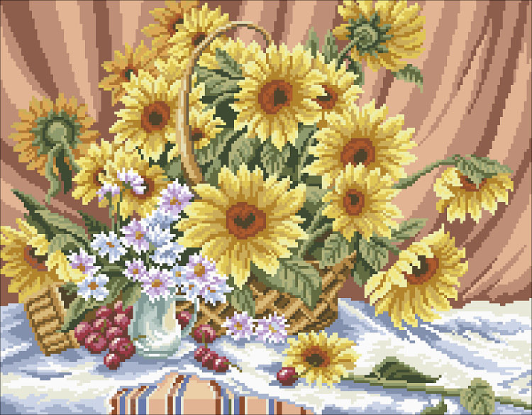 №10706 - цветы, букет, ваза - оригинал