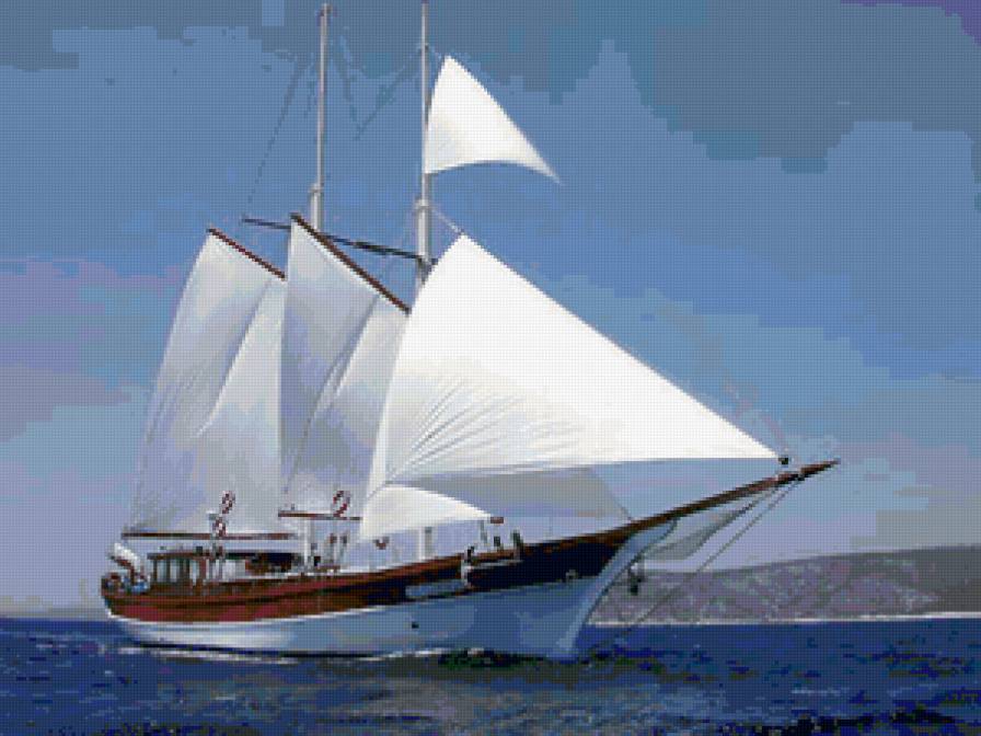 Под парусами... - вода, парус, корабль - предпросмотр