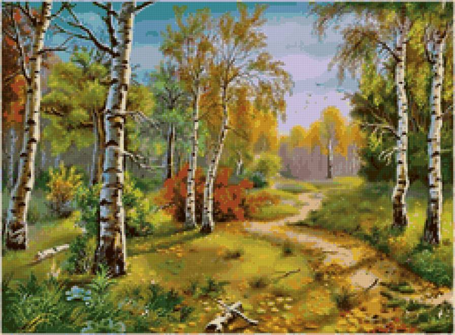 берёзки - природа, пейзаж - предпросмотр