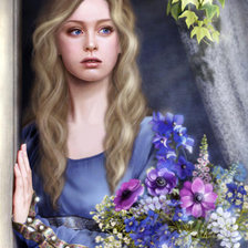 Схема вышивки «девушка»