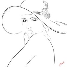 Схема вышивки «Девушка»