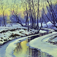 Схема вышивки «весенний пейзаж»