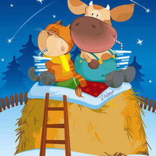 корова и кот