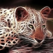 Схема вышивки «огненный ягуар»