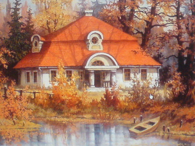 усадьба"Осень" - архитектура, пейзаж - оригинал