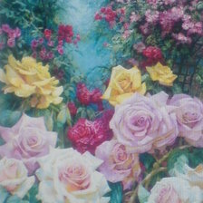 Схема вышивки «райский сад»