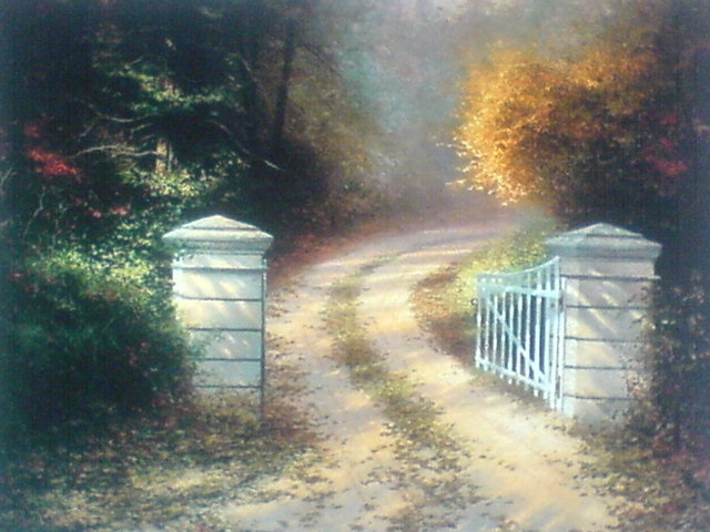 калитка в осень - пейзаж, природа - оригинал