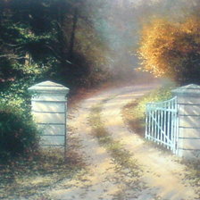 Схема вышивки «калитка в осень»