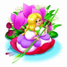 Схема вышивки «дюймовочка»