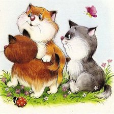 Схема вышивки «коты»