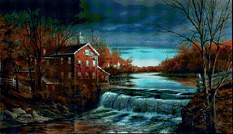 №12119 - искусство, картина, живопись, пейзаж, природа - предпросмотр