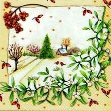 Схема вышивки «Зимняя картина»