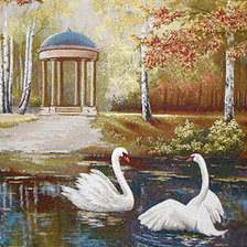 Схема вышивки «Лебеди»