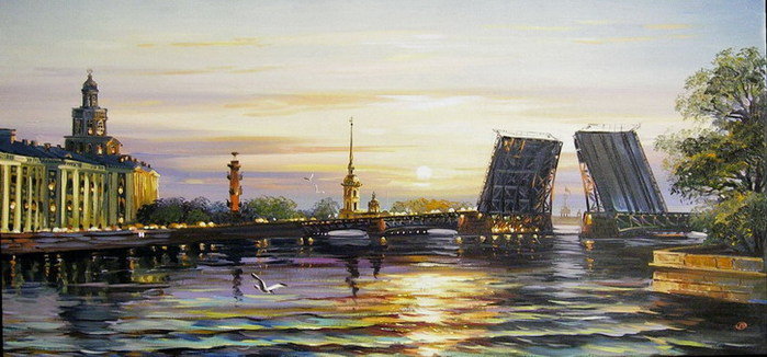 волшебный Питер - городской пейзаж, питер - оригинал