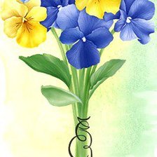 Схема вышивки «Анютины глазки»