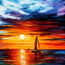 Схема вышивки «Парусники»