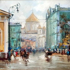 Схема вышивки «Московские улочки»