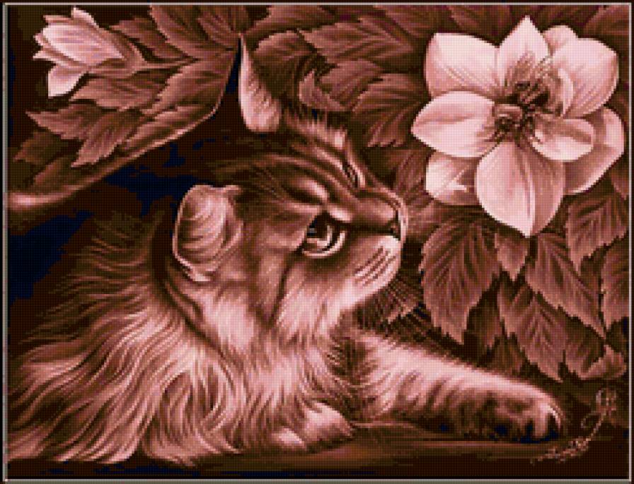 Кошки - картина, животные, кошки, анималисты - предпросмотр