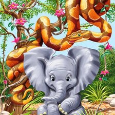 Схема вышивки «слоненок»