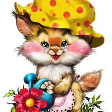 Схема вышивки «киса»