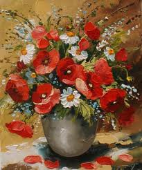 маки - маки, цветы, букет, картина, живопись - оригинал