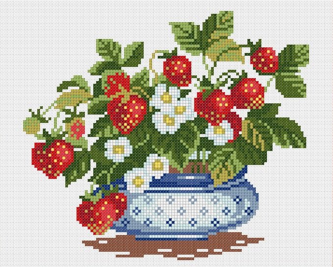 Клубника в горшочке - горшочек, клубника - оригинал