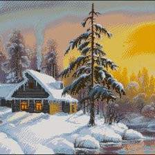 Схема вышивки «домик3»