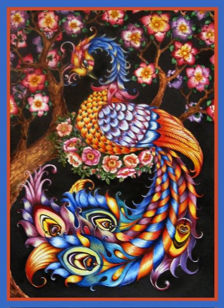 Жар-птица - птицы, узоры, жар-птица - оригинал