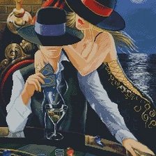 Схема вышивки «В казино»