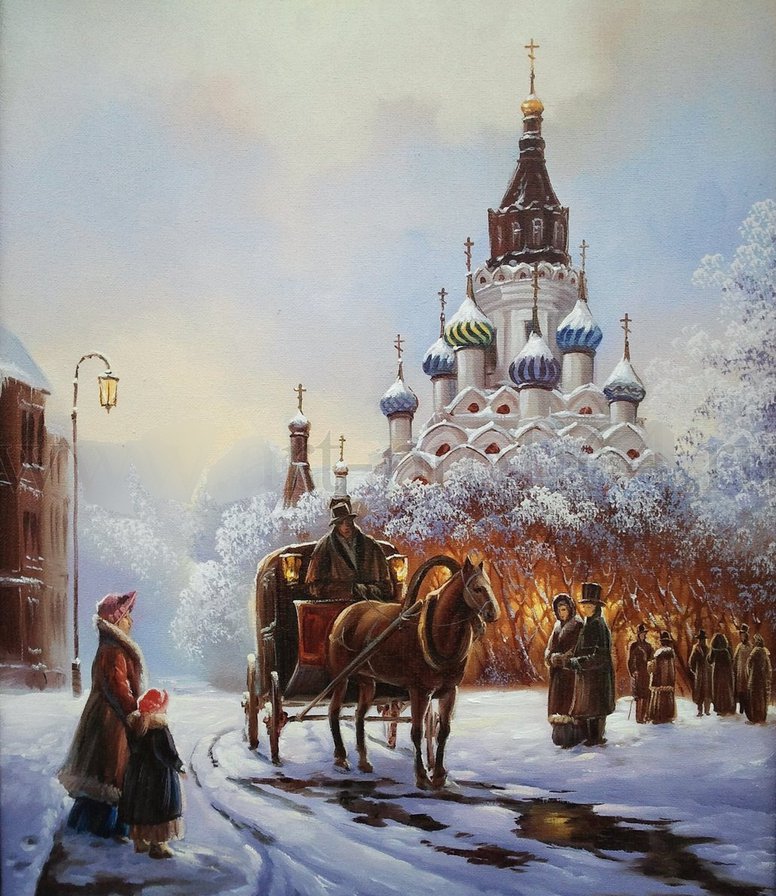 №13744 - городской пейзаж - оригинал