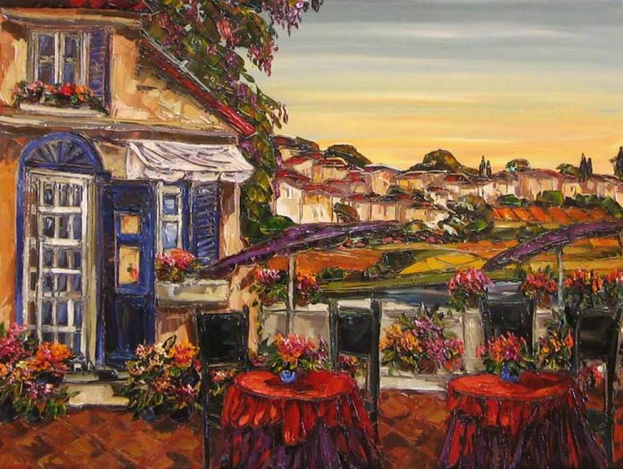 №13910 - пейзаж, домик, природа - оригинал