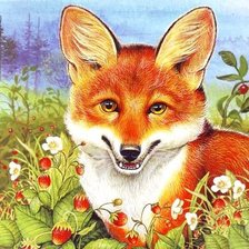 Схема вышивки «Лиса»