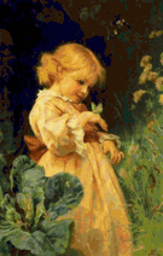 девочка с бабочкой - дети.девочка.бабочка - предпросмотр