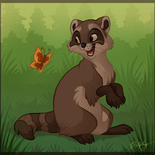 Схема вышивки «енот»