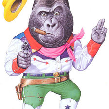 Схема вышивки «обезьяна»