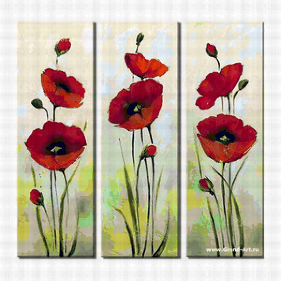 триптих маки - триптих - предпросмотр
