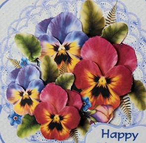 Анютки - цветы, ретро, виола, анютины глазки, букет, красота, анютки - оригинал